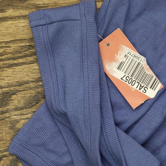 NWT State Of Day Womens Ribbed Sleep Tank Top 100180162WN Nightfall Blue 1X - Picture 4 of 5